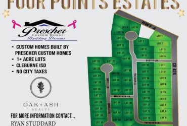 Four Points Estates Subdivision in Cleburne